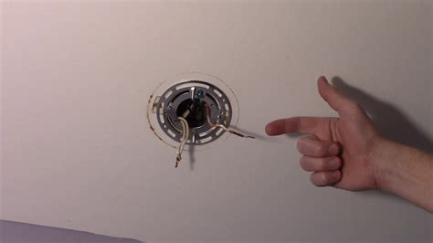 how to get wire through ceiling junction box|ceiling light without junction box.